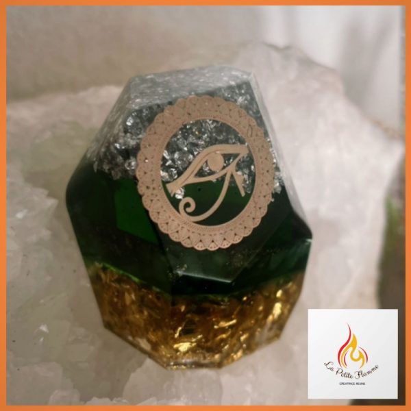 orgonite oeil horus résine création la petite flamme