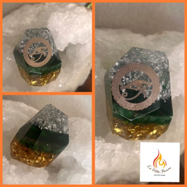 orgone oeil horus résine création la petite flamme