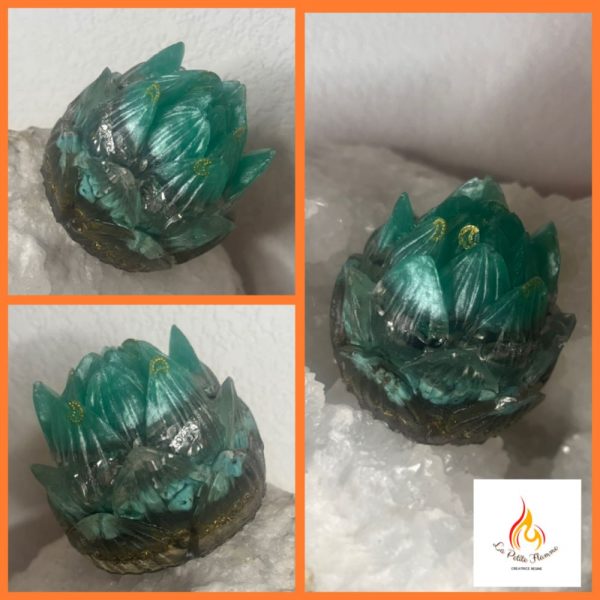 Fleur de Lotus Orgonite Turquoise – Image 2