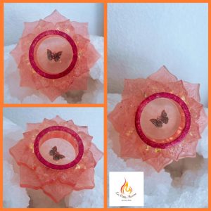 Porte Bougie Fleur de Lotus Douceur Rose