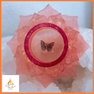 Porte Bougie Fleur de Lotus Douceur Rose