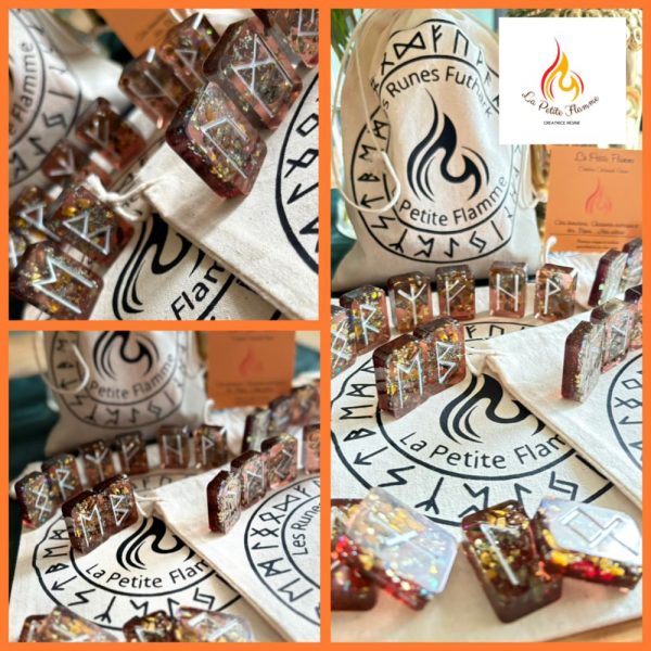 rune futhark oeil de tigre pyrite résine création la petite flamme