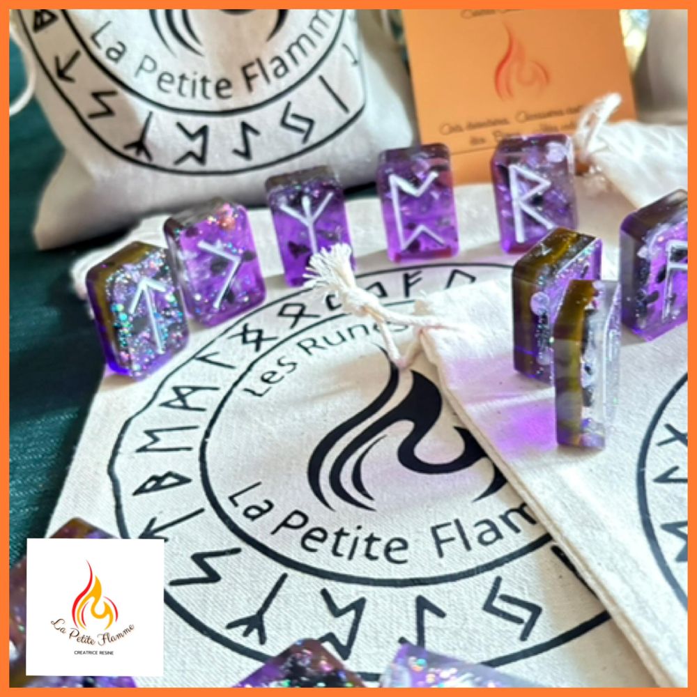rune futhark violet améthyste obsidienne