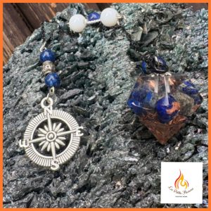 Pendule Orgonite Diamant Lapis Lazuli